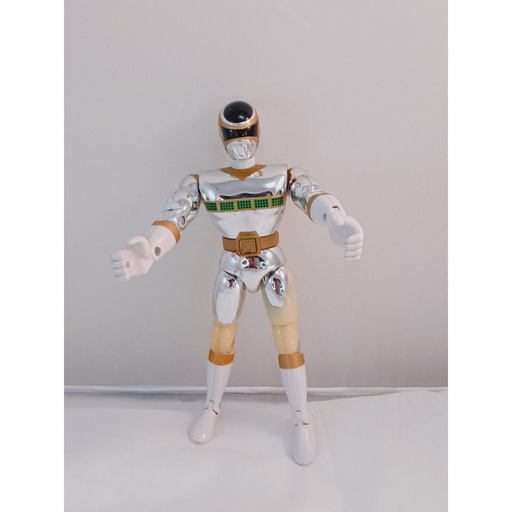Bandai 1998 Power Rangers in Space Lost Galaxy 8" Talking Silver Figure